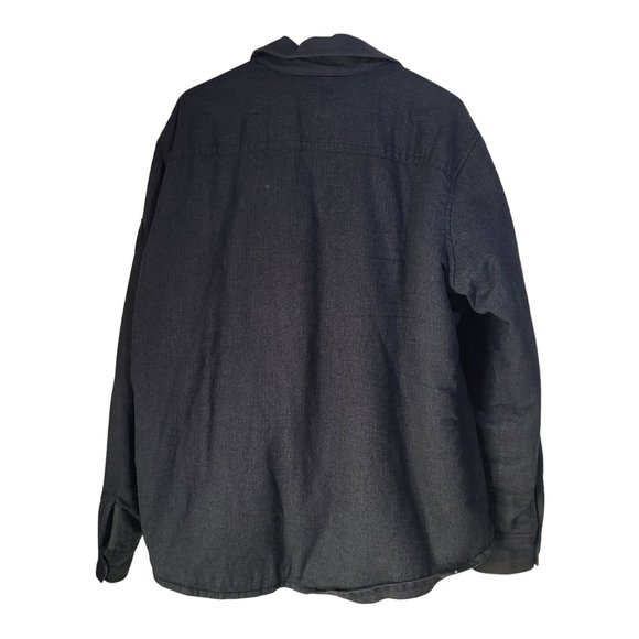 Eddie Bauer Men's Outdoor SZ LG Gray Black Sherpa Lined Zip Up Jacket - Picture 2 of 16